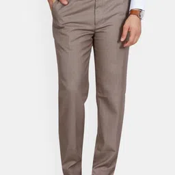 McHenry Men Classic Regular Fit Mid-Rise Wrinkle Free Regular Formal Trousers-image-27