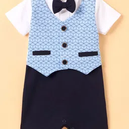 Mark & Mia Infant Boys Printed Shirt Collar Rompers-image-32
