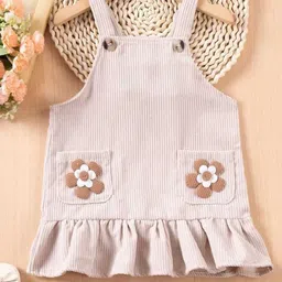 Ju Ju Jam Embroidered Shoulder Straps Pinafore Mini Dress-30