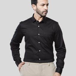 JONESBURG Spread Collar Classic Slim Fit Cotton Shirt-image-67