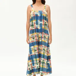 Rias Jaipur Organic Cotton Colourblocked Culotte Jumpsuit-picture-44