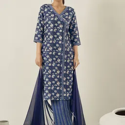 Anouk Women Regular Kurta with Trousers & With Dupatta-5