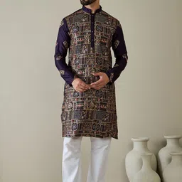 Anouk Men Ethnic Motifs Embroidered Thread Work Kurta-29