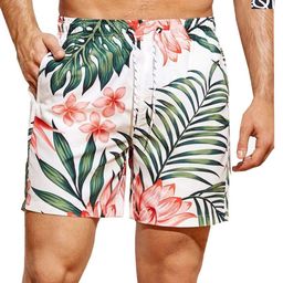 Hotfits Pack Of 2 Men Floral Printed Mid-Rise Shorts-image-98