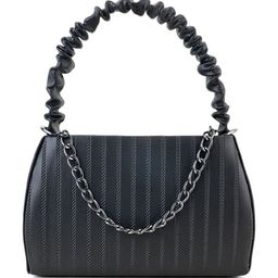 Flingo Striped PU Oversized Structured Handheld Bag-11