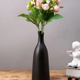 TAYHAA Pink & Green 2 Pieces Rose Artificial Flowers-33