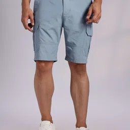 Thomas Scott Men Regular Fit Mid-Rise Cotton Cargo Shorts-picture-38