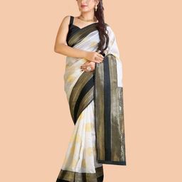 VILLE FASHION Woven Design Zari Art Silk Kanjeevaram Saree-21