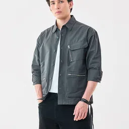 Snitch Men Spread Collar Solid Tailored Jacket-picture-12