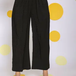 KAORI BY SHREYA AGARWAL Women Relaxed Straight Leg High-Rise Trousers-image-10