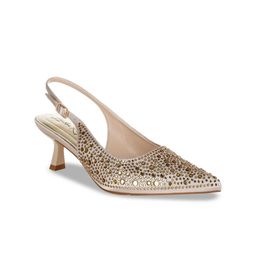 London Rag Women Embellished Pointed Toe Block Heel Pumps-3