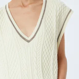Koton Self Design Tie-Up Waistcoat image 3