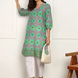 HERE&NOW Women Geometric Printed Kurta-picture-36