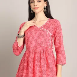 Rajnandini Floral Striped Ethnic Cotton Top-picture-11