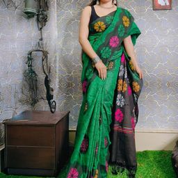 TITHI SAREES Floral Sambalpuri Saree-16