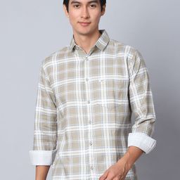Majestic Man Men Comfort Slim Fit Opaque Checked Casual Shirt-image-99