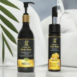 Babu's Nature Set Of 2 Green Tea Body Wash-300 ml With Vitamin C Face Wash-150 ml-84