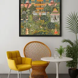 999Store Green & Yellow Garden Printed Canvas Wall Art-image-35