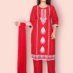 Self Design Kurta, Salwar & Dupatta Set-image-56
