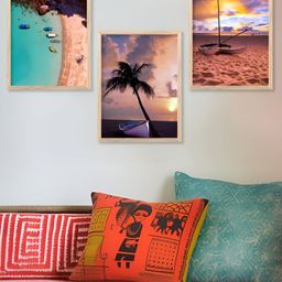 Kotart Brown & Purple 3 Piece Floral and Botanical Wooden Wall Arts-picture-20