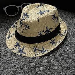 Infispace Men Beige Self Design Fedora Hat image 2
