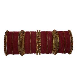 VICONO Set Of 58 Stone Studded Bangle-image-48
