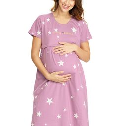 Lotik Women Meternity Printed Nightdress-image-3
