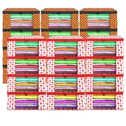 Kuber Industries Red 24 Pieces Printed Drawer Organisers image 3