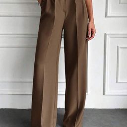 Next One Women Smart Loose Fit High-Rise Easy Wash Pleated Trousers-picture-16