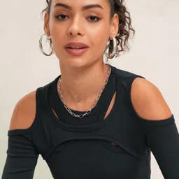 Tokyo Talkies Cold-Shoulder Top-42