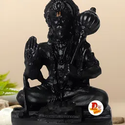DARIDRA BHANJAN Black Bajrangbali Hanuman Ji Religious Idol Showpiece-image-80