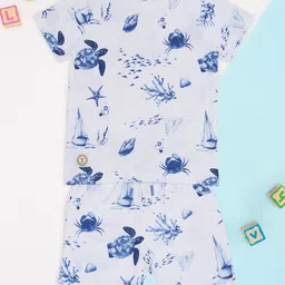 Pantaloons Junior Boys Printed Pure Cotton T-shirt with Shorts-image-102