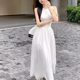 StyleCast Women Round Neck A-Line Maxi Dress-image-99