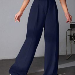 Next One Women Smart High-Rise Easy Wash Parallel Trousers-image-80