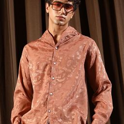 Campus Sutra Abstract Printed Comfort Satin Casual Shirt-picture-31