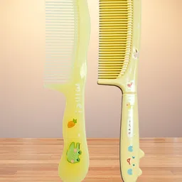 KOLORUP BEAUTY Set Of 2 High Quality & Profession Hair Comb Set - Yellow-image-81