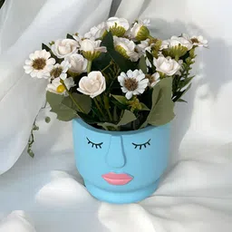 Art Street Blue Face Shape Flower Vases-image-9