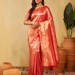 Kasee Women's Woven Design Zari Art Silk Designer Banarasi Saree-picture-18