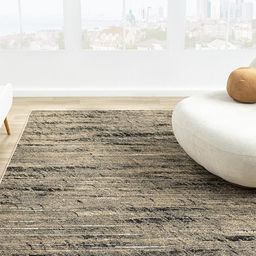 Kaleen India Yellow Striped Rectangle Anti-Skid Polypropylene Carpet-image-61