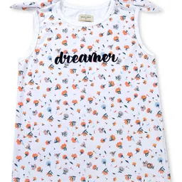 Gini and Jony Girls Floral Printed Round Neck Cotton Top-46