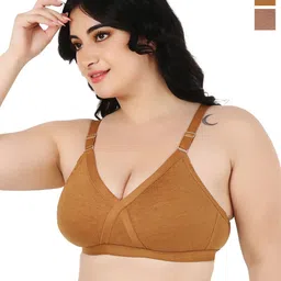 Designer Bugs Women Pack of 2 Plus Size Full Coverage Non-Wired Bra-picture-12