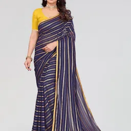 REDFISH Striped Bollywood Georgette Saree-picture-30