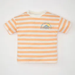DeFacto Boys Striped Round Neck Cotton T-shirt-picture-20