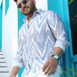 Instafab Plus Men Comfort Plus Size Cotton Casual Shirt-image-69