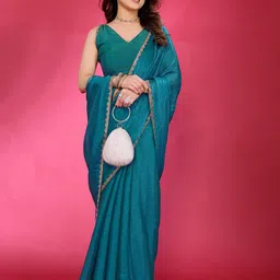 BLEESBURY Beads and Stones Pure Chiffon Designer Saree-picture-24