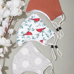 LULU & SKY Women Set Of 3 Printed Reusable Protective Outdoor Masks-picture-25