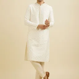 Manyavar Men Ethnic Motifs Embroidered Regular Kurta with Pyjamas-43
