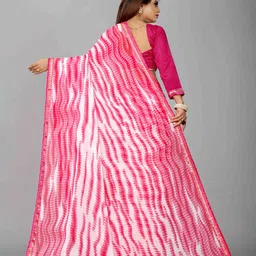 limtd Leheriya Printed Pure Georgette Block Print Saree image 5