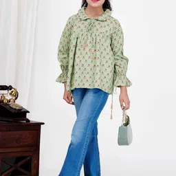 DMP FASHION Girls Floral Printed Top-16