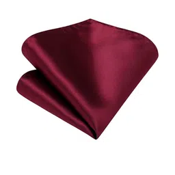 VOICI Men Burgundy Solid Pocket Squares-image-67